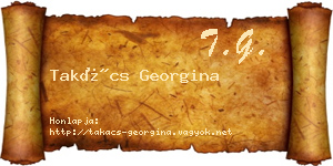 Takács Georgina névjegykártya