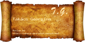 Takács Georgina névjegykártya