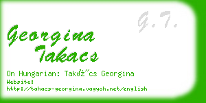georgina takacs business card